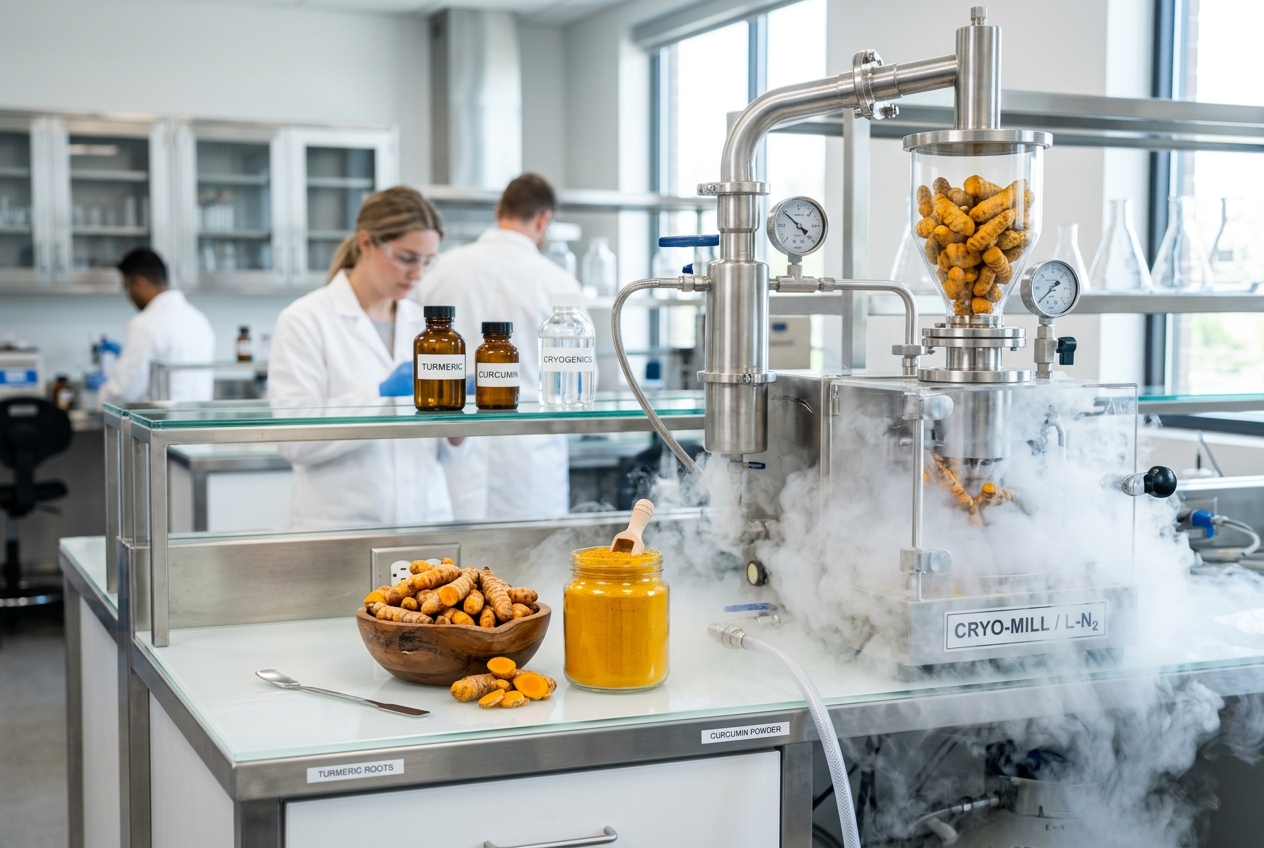 How Cryogenic Grinding Protects Natural Aroma & Curcumin
